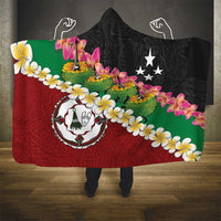 Frangipani Festival Rabaul East New Britain Hooded Blanket Dukduk Dance With Plumeria - Polynesian Pride