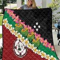 Frangipani Festival Rabaul East New Britain Quilt Dukduk Dance With Plumeria LT14 Red - Polynesian Pride