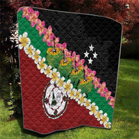 Frangipani Festival Rabaul East New Britain Quilt Dukduk Dance With Plumeria LT14 - Polynesian Pride