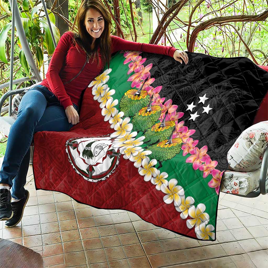 Frangipani Festival Rabaul East New Britain Quilt Dukduk Dance With Plumeria LT14 - Polynesian Pride