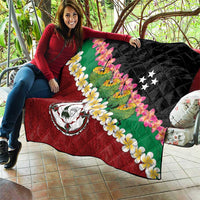 Frangipani Festival Rabaul East New Britain Quilt Dukduk Dance With Plumeria LT14 - Polynesian Pride