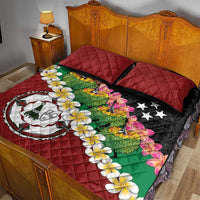 Frangipani Festival Rabaul East New Britain Quilt Bed Set Dukduk Dance With Plumeria - Polynesian Pride