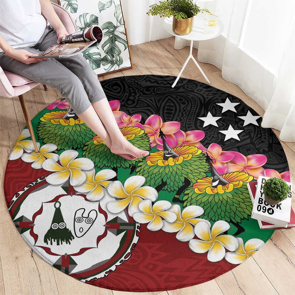 Frangipani Festival Rabaul East New Britain Round Carpet Dukduk Dance With Plumeria - Polynesian Pride