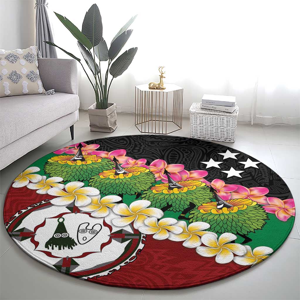 Frangipani Festival Rabaul East New Britain Round Carpet Dukduk Dance With Plumeria - Polynesian Pride