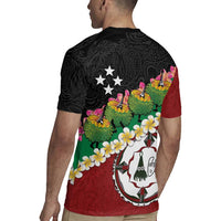 Frangipani Festival Rabaul East New Britain Rugby Jersey Dukduk Dance With Plumeria LT14 - Polynesian Pride