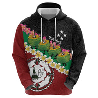 Frangipani Festival Rabaul East New Britain Zip Hoodie Dukduk Dance With Plumeria - Polynesian Pride