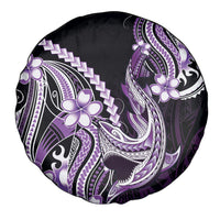Purple Black Aloha Hawaii Spare Tire Cover Polynesian Shark Tattoo Plumeria LT14 - Polynesian Pride