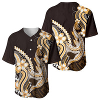 Orange Black Aloha Hawaii Baseball Jersey Polynesian Shark Tattoo Plumeria LT14 - Polynesian Pride