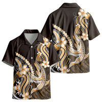 Orange Black Aloha Hawaii Kid Hawaiian Shirt Polynesian Shark Tattoo Plumeria LT14 - Polynesian Pride