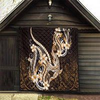 Orange Black Aloha Hawaii Quilt Polynesian Shark Tattoo Plumeria