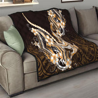 Orange Black Aloha Hawaii Quilt Polynesian Shark Tattoo Plumeria