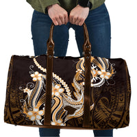 Orange Black Aloha Hawaii Travel Bag Polynesian Shark Tattoo Plumeria LT14 Orange - Polynesian Pride