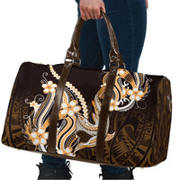 Orange Black Aloha Hawaii Travel Bag Polynesian Shark Tattoo Plumeria LT14 - Polynesian Pride