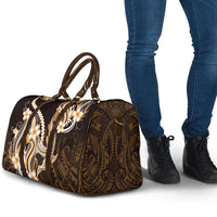Orange Black Aloha Hawaii Travel Bag Polynesian Shark Tattoo Plumeria LT14 - Polynesian Pride