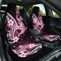 Pink Black Aloha Hawaii Car Seat Cover Polynesian Shark Tattoo Plumeria