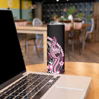Pink Black Aloha Hawaii Skinny Tumbler Polynesian Shark Tattoo Plumeria LT14 - Polynesian Pride