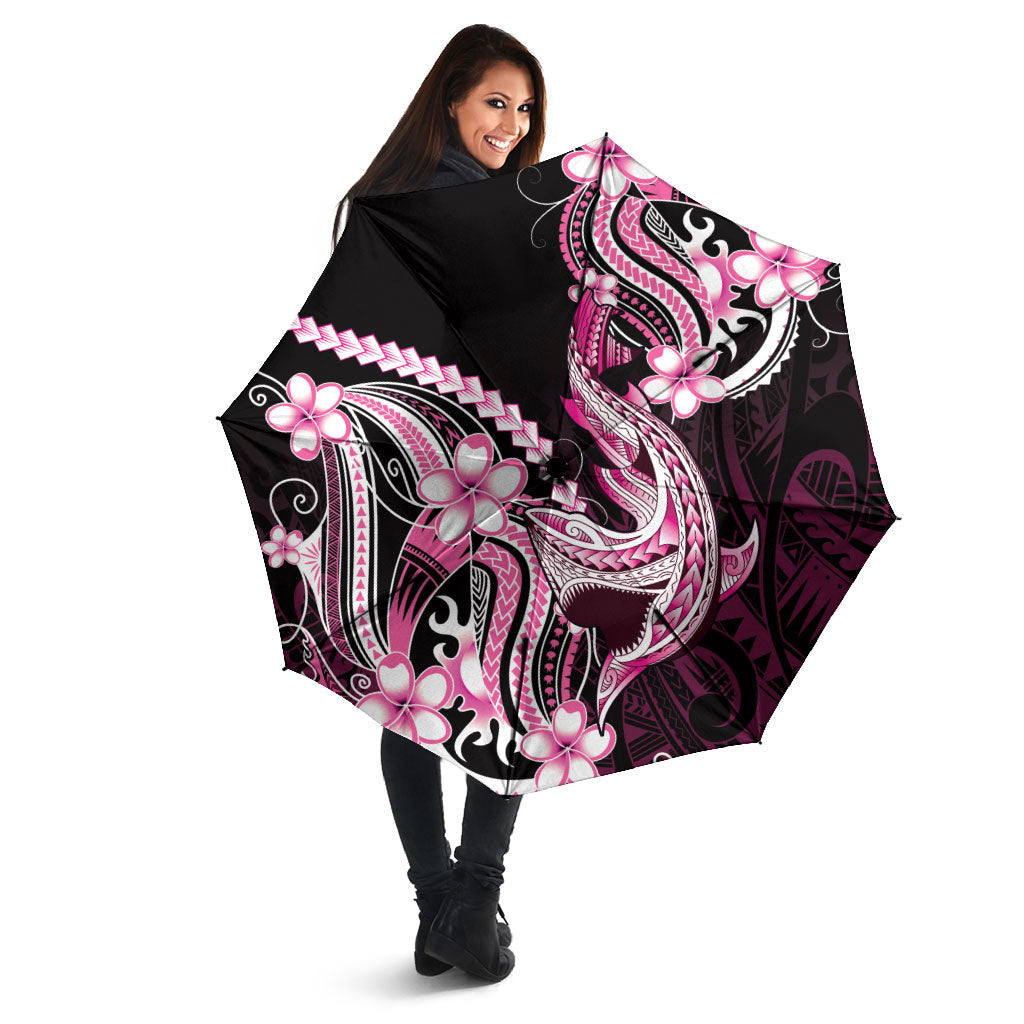 Pink Black Aloha Hawaii Umbrella Polynesian Shark Tattoo Plumeria LT14 - Polynesian Pride