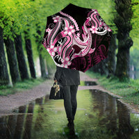 Pink Black Aloha Hawaii Umbrella Polynesian Shark Tattoo Plumeria LT14 - Polynesian Pride