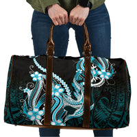 Blue Black Aloha Hawaii Travel Bag Polynesian Shark Tattoo Plumeria LT14 Blue - Polynesian Pride
