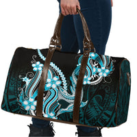 Blue Black Aloha Hawaii Travel Bag Polynesian Shark Tattoo Plumeria LT14 - Polynesian Pride
