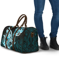 Blue Black Aloha Hawaii Travel Bag Polynesian Shark Tattoo Plumeria LT14 - Polynesian Pride