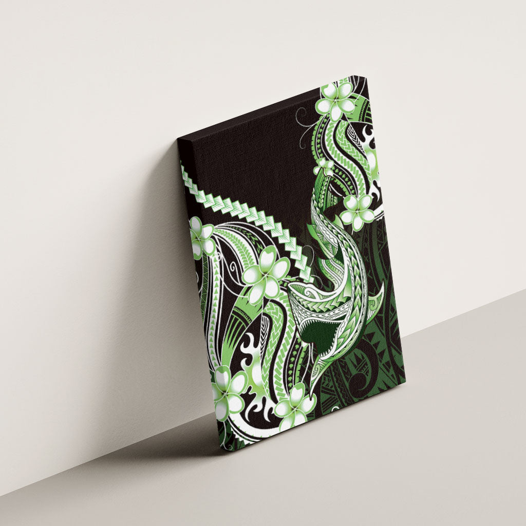 Green Black Aloha Hawaii Canvas Wall Art Polynesian Shark Tattoo Plumeria LT14 - Polynesian Pride