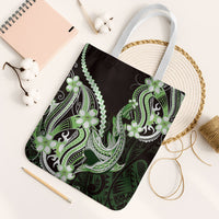 Green Black Aloha Hawaii Tote Bag Polynesian Shark Tattoo Plumeria LT14 White Strap One Size Green - Polynesian Pride