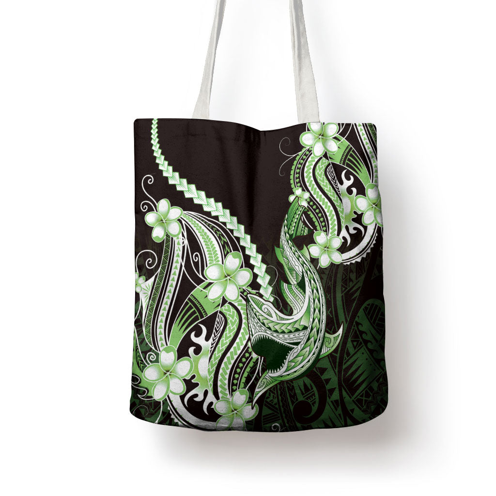 Green Black Aloha Hawaii Tote Bag Polynesian Shark Tattoo Plumeria LT14 - Polynesian Pride
