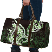 Green Black Aloha Hawaii Travel Bag Polynesian Shark Tattoo Plumeria
