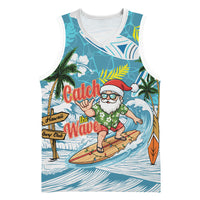 Hawaii Summer Christmas Basketball Jersey Surfing Santa Shaka Catch The Wave LT14 Unisex Teal - Polynesian Pride