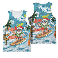 Hawaii Summer Christmas Basketball Jersey Surfing Santa Shaka Catch The Wave LT14 - Polynesian Pride