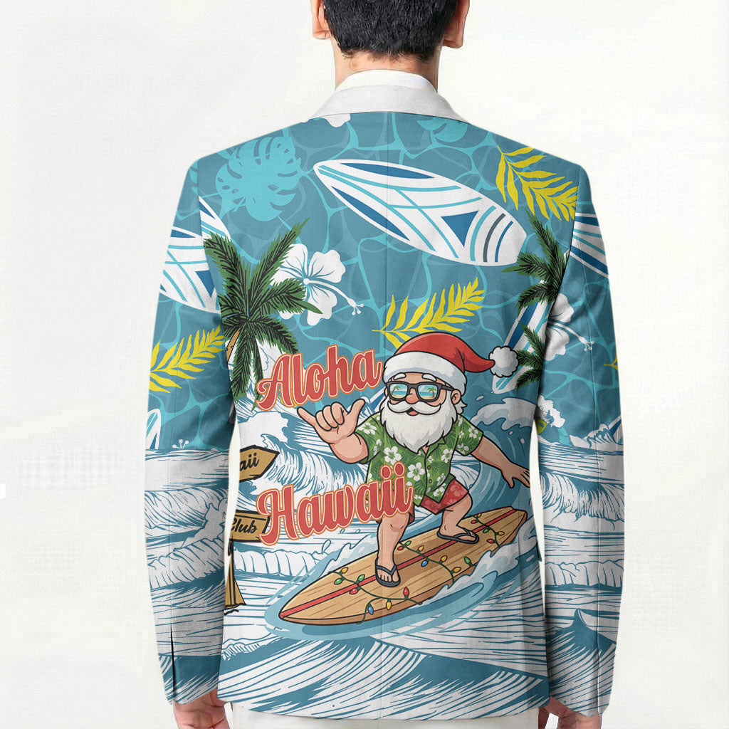 Hawaii Summer Christmas Blazer Surfing Santa Shaka Catch The Wave