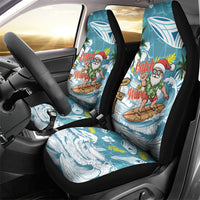 Hawaii Summer Christmas Car Seat Cover Surfing Santa Shaka Catch The Wave LT14 - Polynesian Pride