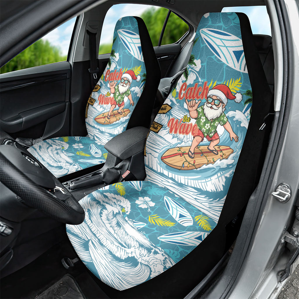 Hawaii Summer Christmas Car Seat Cover Surfing Santa Shaka Catch The Wave LT14 - Polynesian Pride
