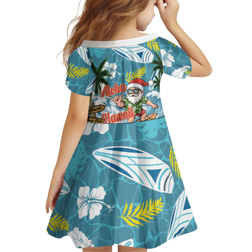 Hawaii Summer Christmas Family Matching Tank Maxi Dress and Hawaiian Shirt Surfing Santa Shaka Catch The Wave LT14 - Polynesian Pride