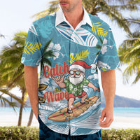 Hawaii Summer Christmas Hawaiian Shirt Surfing Santa Shaka Catch The Wave LT14 - Polynesian Pride