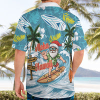 Hawaii Summer Christmas Hawaiian Shirt Surfing Santa Shaka Catch The Wave LT14 - Polynesian Pride