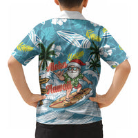 Hawaii Summer Christmas Hawaiian Shirt Surfing Santa Shaka Catch The Wave LT14 - Polynesian Pride
