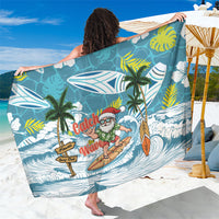 Hawaii Summer Christmas Sarong Surfing Santa Shaka Catch The Wave