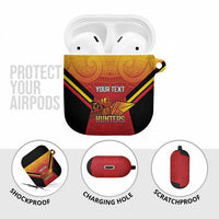 Papua New Guinea Rugby Custom AirPods Case Go PNG Hunters Polynesian Pattern - Polynesian Pride