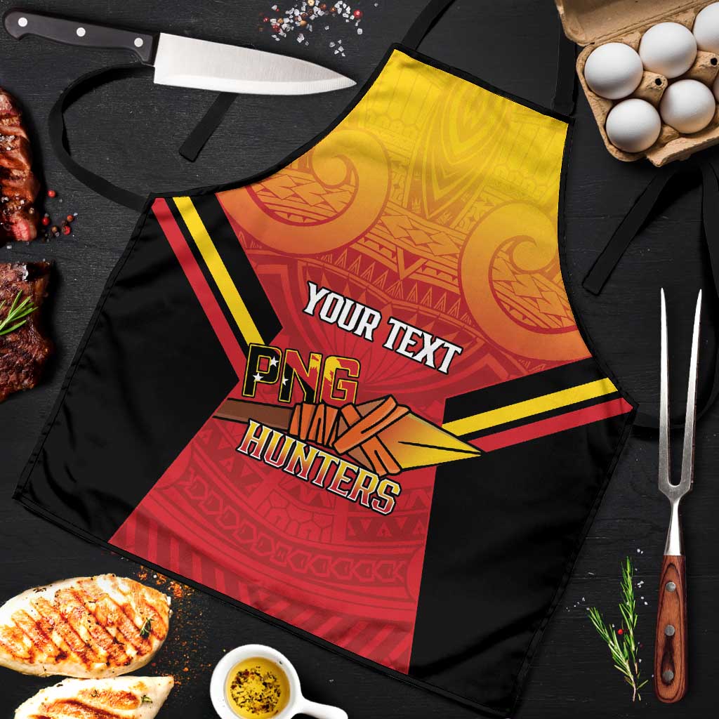 Papua New Guinea Rugby Custom Apron Go PNG Hunters Polynesian Pattern - Polynesian Pride
