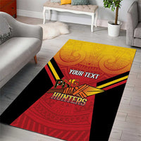 Papua New Guinea Rugby Custom Area Rug Go PNG Hunters Polynesian Pattern LT14 - Polynesian Pride
