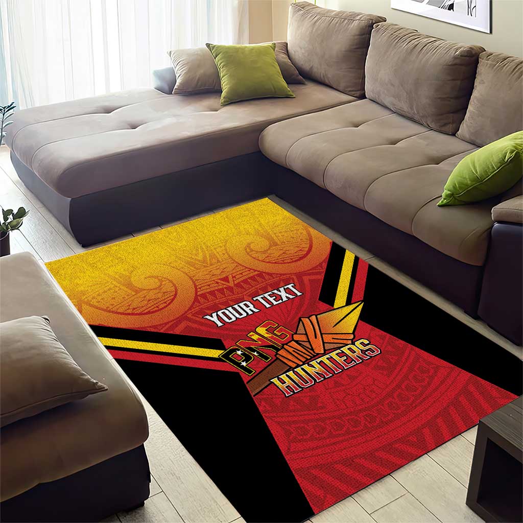 Papua New Guinea Rugby Custom Area Rug Go PNG Hunters Polynesian Pattern LT14 - Polynesian Pride