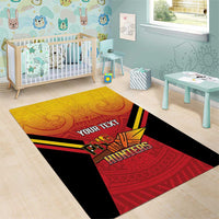 Papua New Guinea Rugby Custom Area Rug Go PNG Hunters Polynesian Pattern LT14 - Polynesian Pride