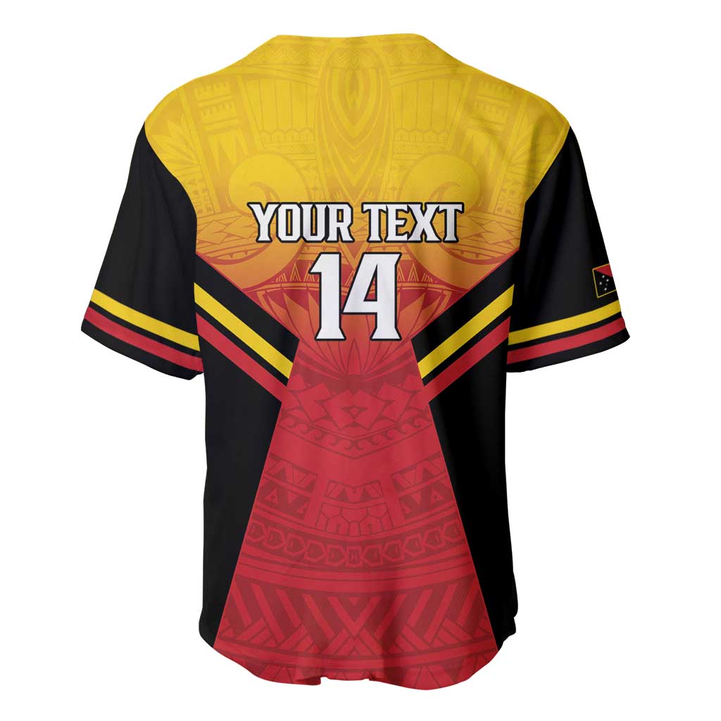 Papua New Guinea Rugby Custom Baseball Jersey Go PNG Hunters Polynesian Pattern LT14 - Polynesian Pride