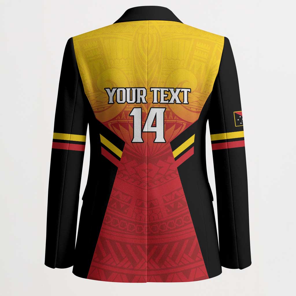 Papua New Guinea Rugby Custom Blazer Go PNG Hunters Polynesian Pattern - Polynesian Pride