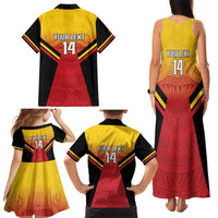 Papua New Guinea Rugby Custom Family Matching Tank Maxi Dress and Hawaiian Shirt Go PNG Hunters Polynesian Pattern LT14 - Polynesian Pride