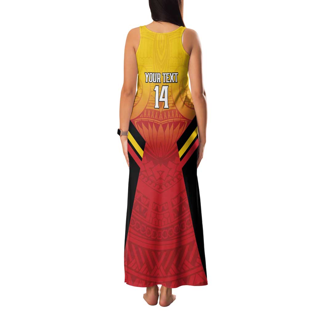 Papua New Guinea Rugby Custom Family Matching Tank Maxi Dress and Hawaiian Shirt Go PNG Hunters Polynesian Pattern LT14 - Polynesian Pride