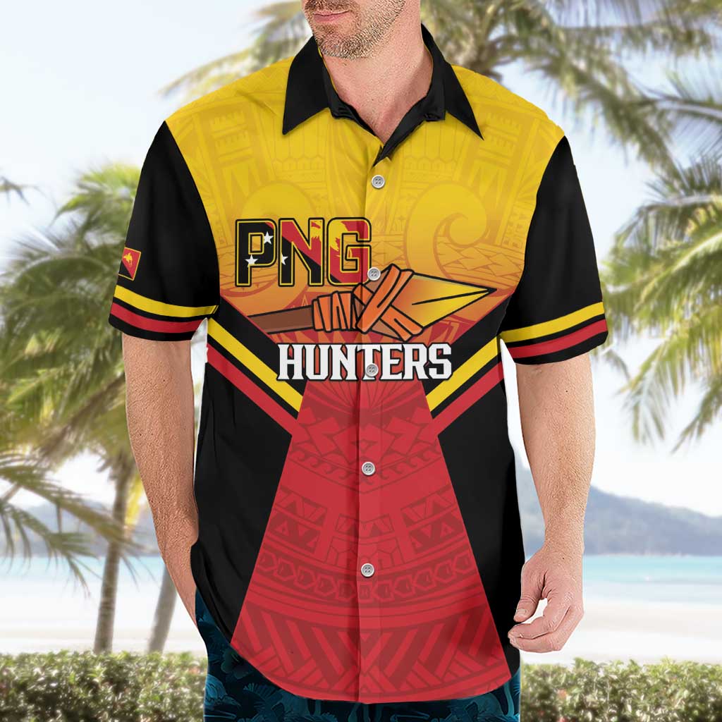 Papua New Guinea Rugby Custom Hawaiian Shirt Go PNG Hunters Polynesian Pattern LT14 - Polynesian Pride