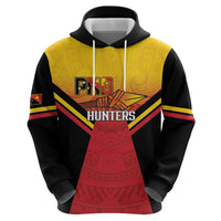Papua New Guinea Rugby Custom Hoodie Go PNG Hunters Polynesian Pattern - Polynesian Pride
